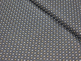 BLACK WITH YELLOW AND WHITE CHECKS PRINT PRIMIUM MIX COTTON SHIRT FABRIC.